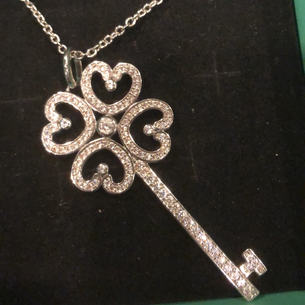 CZ key necklace